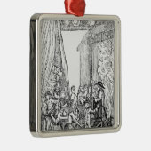 The Harvest Supper, van de Roxburghe Ballads Metalen Ornament (Rechts)