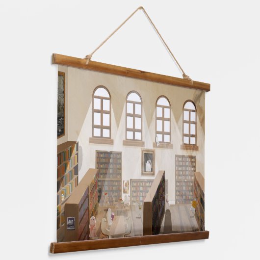 The Haunted Library Hangend Wandkleed (Gebogen)