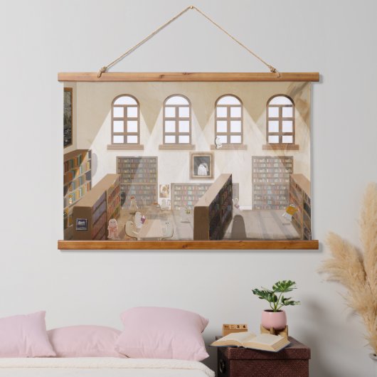 The Haunted Library Hangend Wandkleed (Slaapkamer)