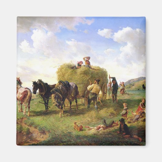 The Hay Harvest, 1869 Magneet (Voorkant)