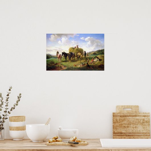 The Hay Harvest, 1869 Poster (Keuken)