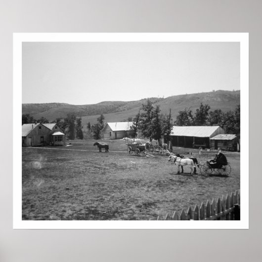The Haylie Ranch, Crook County, Wyoming, c.1890 (b Poster (Voorkant)