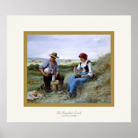 The Haymaker's Lunch ~ Julien Dupré ~ Fine Art Poster (Voorkant)