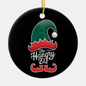 The Hboze Elf Family Matching Group Kerstmis Keramisch Ornament (Voorkant)