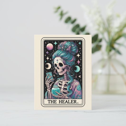 The Healer Tarot Mystical Gothic Art Briefkaart (Staand voorkant)