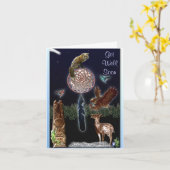 "THE HEALING CIRCLE" Krijg snel een goede noot-kaa Kaart (Gele Bloem)