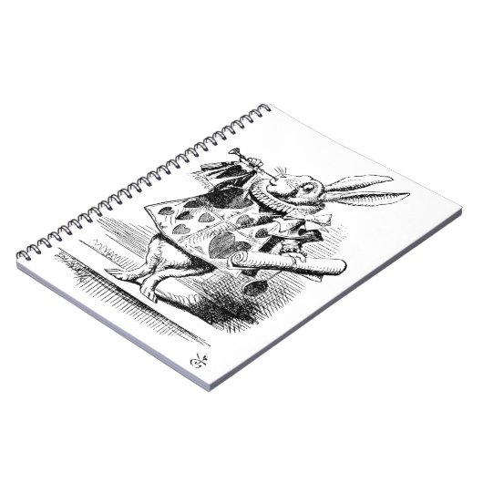 The Hearld - Konijn, Alice's AdveWonderland 1865 Notitieboek (Linkerzijde)