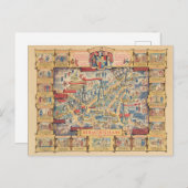 The Heart of Birmingham, England Map Briefkaart (Voorkant / Achterkant)