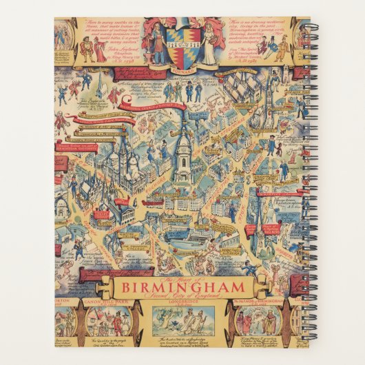 The Heart of Birmingham, England Map Planner (Achterkant)