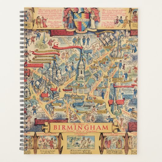 The Heart of Birmingham, England Map Planner (Voorkant)