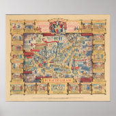 The Heart of Birmingham, England Map Poster (Voorkant)