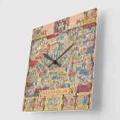 The Heart of Birmingham, England Map Vierkante Klok (Hoek)