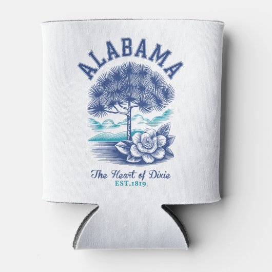 The Heart of Dixie – Alabama Camellia & Tree Blikjeskoeler (Voorkant)