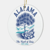 The Heart of Dixie – Alabama Camellia & Tree Graph Keramisch Ornament (Links)