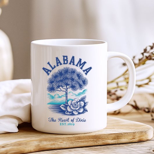 The Heart of Dixie – Alabama Floral and Tree  Koffiemok