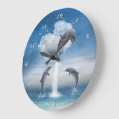 The Heart of The Dolphins Wall Clock Grote Klok (Hoek)