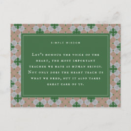 The Heart, Our Greatest Teacher Motivational Card Briefkaart