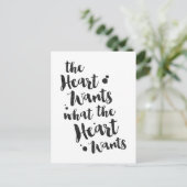 The Heart Wants - Inspirational Card Briefkaart (Staand voorkant)