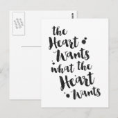 The Heart Wants - Inspirational Card Briefkaart (Voorkant / Achterkant)