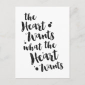 The Heart Wants - Inspirational Card Briefkaart (Voorkant)