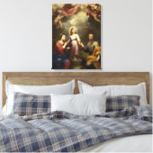 The Heavenly and Earthly Trinities by Murillo Canvas Afdruk (Insitu (Slaapkamer))