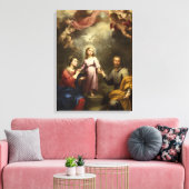 The Heavenly and Earthly Trinities by Murillo Canvas Afdruk (Insitu (Woonkamer))