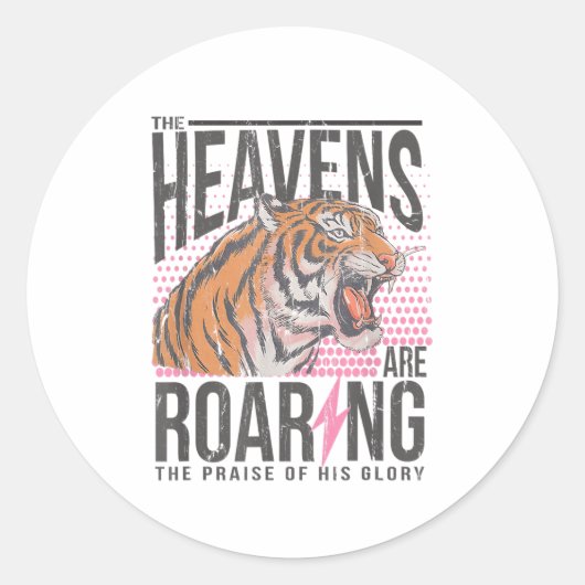 The Heavens Are Roaring, Psalm 19_1 Bible Verse  Ronde Sticker (Voorkant)