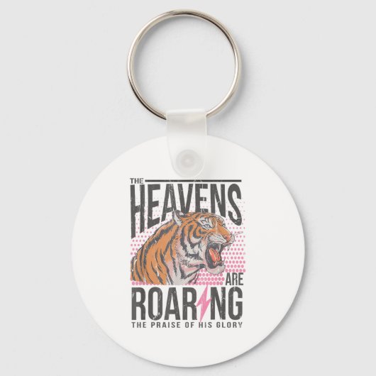 The Heavens Are Roaring, Psalm 19_1 Bible Verse  Sleutelhanger (Voorkant)