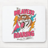 The Heavens Are Roaring Psalm 19_1, Retro Tiger Gr Muismat (Voorkant)