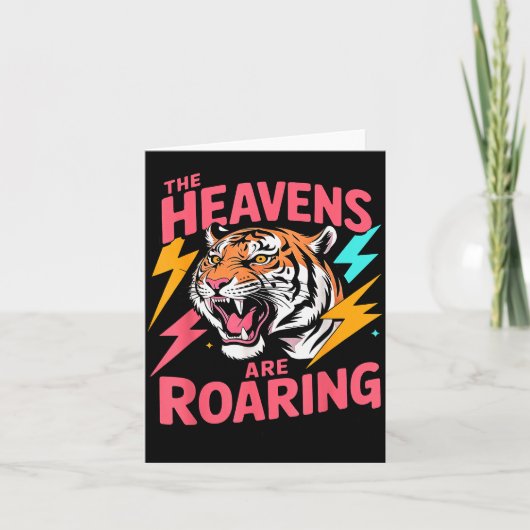 The Heavens Are Roaring Psalm 19_1 Tiger Christian Kaart (Voorkant)
