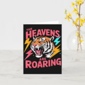 The Heavens Are Roaring Psalm 19_1 Tiger Christian Kaart (Gele Bloem)