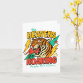 The Heavens Are Roaring Psalm 19_1 Tiger Christian Kaart (Gele Bloem)