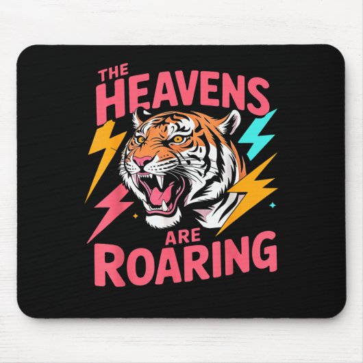 The Heavens Are Roaring Psalm 19_1 Tiger Christian Muismat (Voorkant)