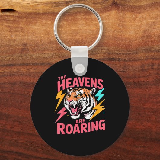 The Heavens Are Roaring Psalm 19_1 Tiger Christian Sleutelhanger (Voorkant)