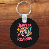 The Heavens Are Roaring Psalm 19_1 Tiger Christian Sleutelhanger (Voorkant)