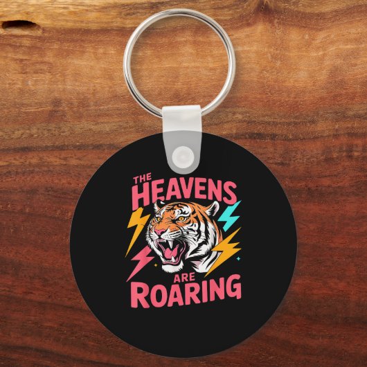 The Heavens Are Roaring Psalm 19_1 Tiger Christian Sleutelhanger (Voorkant)