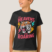The Heavens Are Roaring Psalm 19_1 Tiger Christian T-shirt (Voorkant)