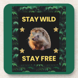 The Hedgehog - Stay Wild Blijf Vrij Bier Onderzetter