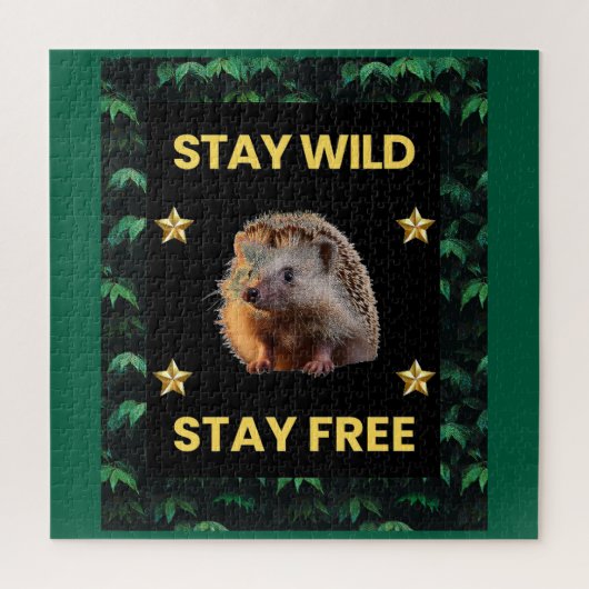 The Hedgehog - Stay Wild Blijf Vrij Legpuzzel (Verticaal)