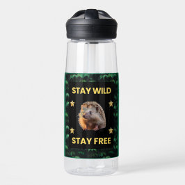 The Hedgehog - Stay Wild Blijf Vrij Waterfles