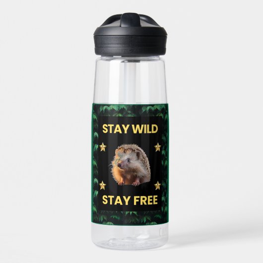 The Hedgehog - Stay Wild Blijf Vrij Waterfles (Voorkant)