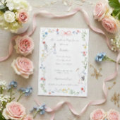 The Heirloom Rose & Ribbon Signature Stork Kaart