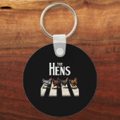 The Hens Retro Chicken Men Kids Women Funny Chicke Sleutelhanger (Voorkant)
