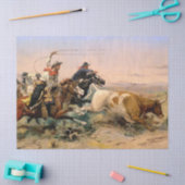 "The Herd Quitter" Westerne kunst van Charles M Ru Tissuepapier (Craft)