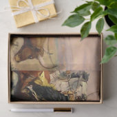 “The Herd Quitter” Westerse kunst van Charles M Ru Tissuepapier (Geschenk)