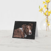 "The Herder" - Border Collie Card Kaart (Gele Bloem)