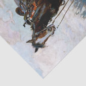 "The Herder" Westerne kunst van Philip R Goodwin Tissuepapier (Detail)