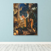 The Hermit card illustration - alchemy art Canvas Afdruk (Insitu (Houten vloer))