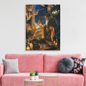 The Hermit card illustration - alchemy art Canvas Afdruk (Insitu (Woonkamer))