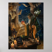 The Hermit card illustration - alchemy art Poster (Voorkant)